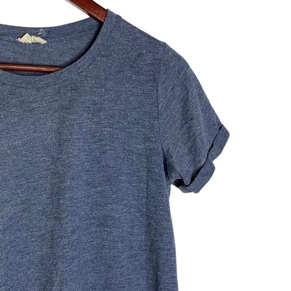 Cotton On Tee Shirt Dress Heather Navy A-Line Curved Hem Folded Cuff Extra Small - Picture 6 of 14